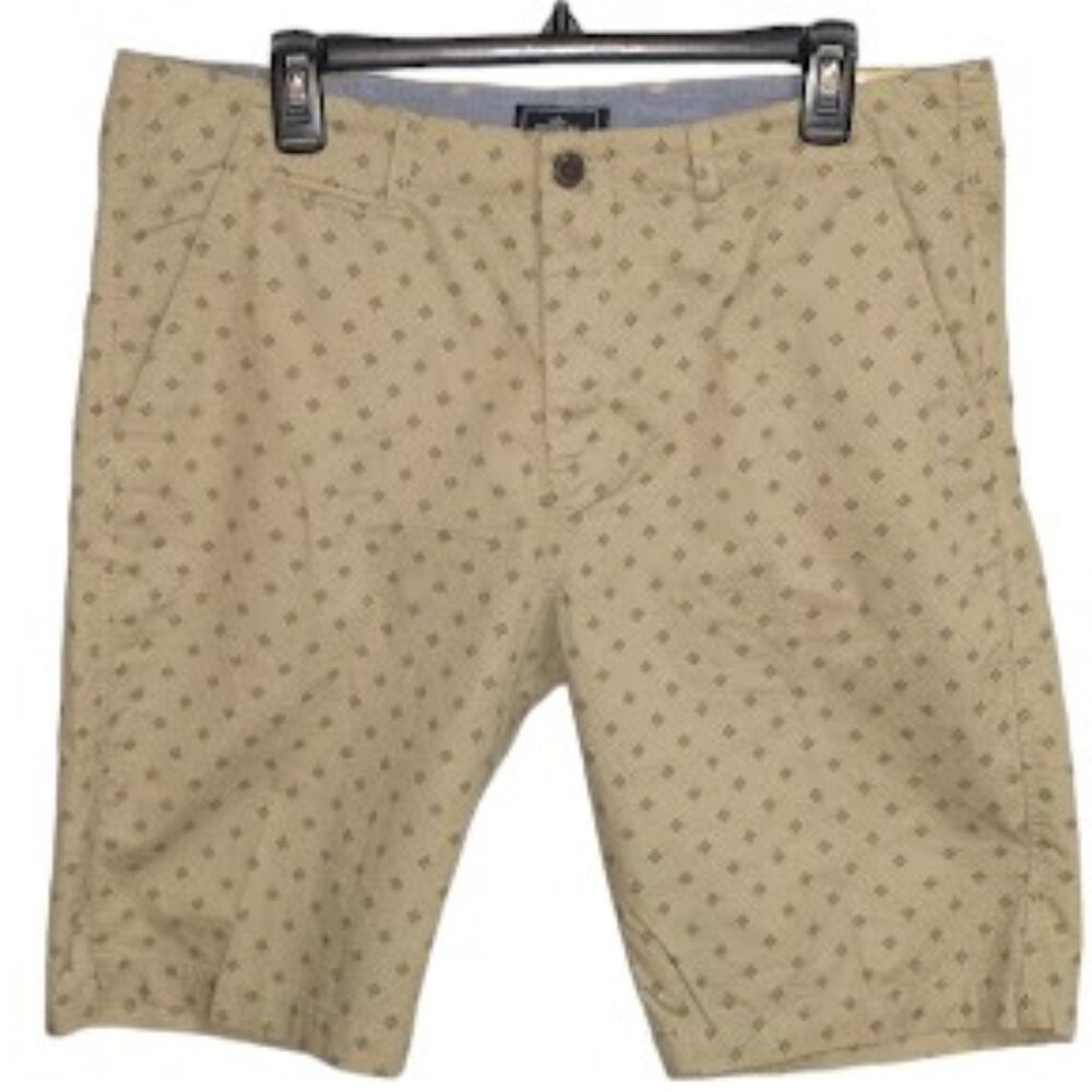 DOCKERS mens khaki w navy blue design W36 100% cotton w-004